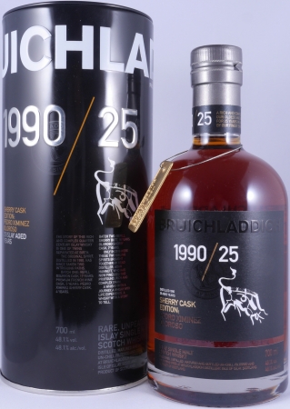 Bruichladdich 1990 25 Years Sherry Cask Limited Edition Islay Single Malt Scotch Whisky 48,1%