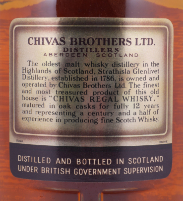 Chivas Regal 12 Years Blended Scotch Whisky 43.0% Vol. 75cl old bottling