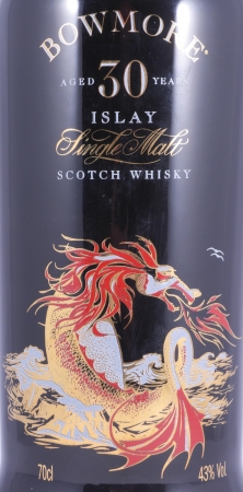 Bowmore 30 Years Sea Dragon Black Ceramic Bottle Limited Edition Islay Single Malt Scotch Whisky 43.0%