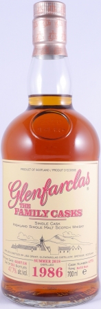 Glenfarclas 1986 32 Years The Family Casks Refill Sherry Butt Cask No. 4775 Highland Single Malt Scotch Whisky 47.7%