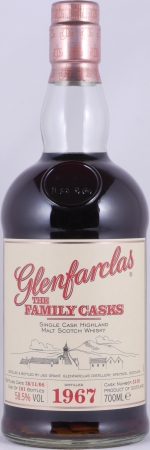 Glenfarclas 1967 39 Years The Family Casks 1st Fill Sherry Hogshead Cask No. 5118 Highland Single Malt Scotch Whisky 58.5%