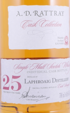 Laphroaig 1986 25 Years Bourbon Cask No. 2123 Individual Cask Bottling Islay Single Malt Scotch Whisky Cask Strength 60,6%