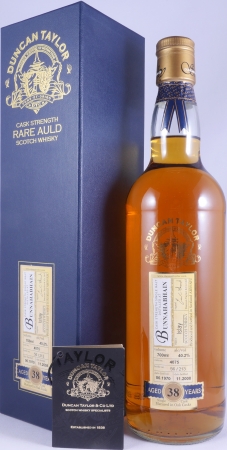 Bunnahabhain 1970 38 Years Oak Cask No. 4075 Duncan Taylor Cask Strength Rare Auld Edition Islay Single Malt Scotch Whisky 40,2%
