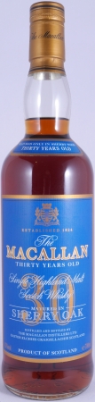 Macallan 30 Years Sherry Wood Highland Single Malt Scotch Whisky Blue Wooden Box 43,0%