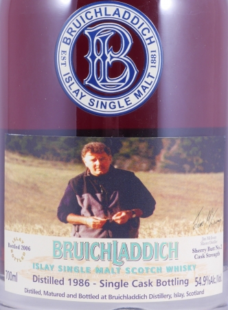 Bruichladdich 1986 20 Years Sherry Butt Cask No. 2 Special Exclusive Limited Release Islay Single Malt Scotch Whisky 54.9%