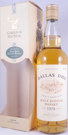 Dallas Dhu 1979 20 Years Oak Casks Gordon and MacPhail Distillery Label Gold Screw Cap Speyside Single Malt Scotch Whisky 40.0%