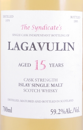 Lagavulin 1979 15 Years Oak Cask The Syndicates Single Cask Independant Islay Single Malt Scotch Whisky Cask Strength 59.2%