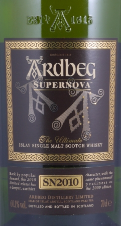 Ardbeg Supernova 2010 (SN2010) 2nd Limited Release Islay Single Malt Scotch Whisky Cask Strength 60.1%