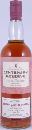 Highland Park 1970 25 Years Gordon and MacPhail Centenary Reserve Orkney Islands Single Malt Scotch Whisky 40.0%