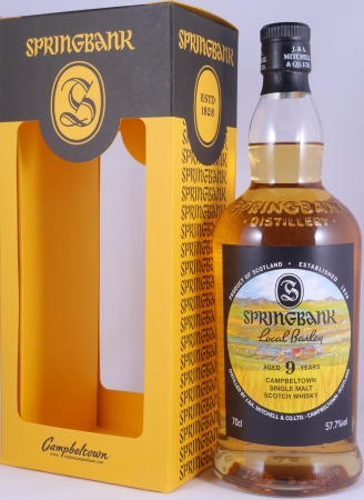 Springbank 2009 9 Years Local Barley Release 2018 Bourbon and Sherry Casks Campbeltown Single Malt Scotch Whisky Cask Strength 57.7%