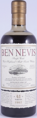 Ben Nevis 1967 41 Years Sherry Hogshead Cask No. 1281 Highland Single Malt Scotch Whisky Cask Strength 49,4%