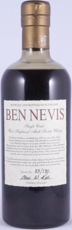 Ben Nevis 1967 41 Years Sherry Hogshead Cask No. 1281 Highland Single Malt Scotch Whisky Cask Strength 49,4%