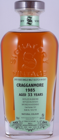 Cragganmore 1985 33 Years Hogshead Cask No. 1241 Signatory 30th Anniversary Speyside Single Malt Scotch Whisky 53.4%