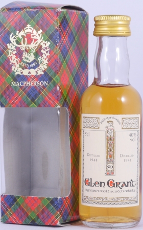Glen Grant 1948 50 Years Miniatur Book of Kells Gordon und MacPhail Highland Single Malt Scotch Whisky 40,0%