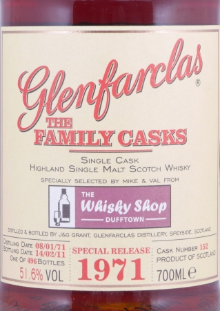 Glenfarclas 1971 40 Years The Family Casks Special Release First Fill Sherry Cask No. 152 Highland Single Malt Scotch Whisky 56,1%