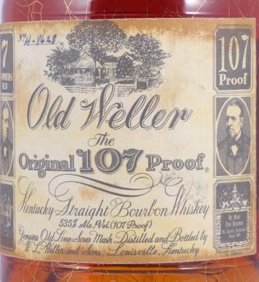 Old Weller 7 Years The Original 107 Proof No. H-8628 Stitzel-Weller Dumpy Bottle Kentucky Straight Bourbon Whiskey 53,5%