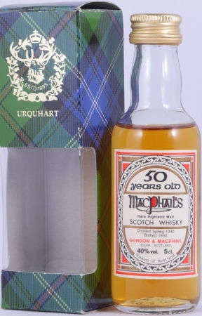 MacPhails 1940 50 Years Miniature Gordon and MacPhail Rare Old Highland Single Malt Scotch Whisky 40.0%