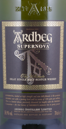 Ardbeg Supernova 2009 Stellar Release Limited Editon Islay Single Malt Scotch Whisky Cask Strength 58,9%