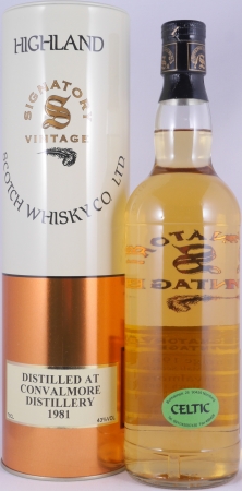 Convalmore 1981 22 Years Oak Cask No. 89/604/91 Signatory Vintage Highland Single Malt Scotch Whisky 43.0%