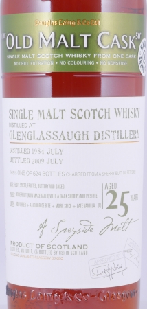 Glenglassaugh 1984 25 Years Sherry Butt Cask No. DL 5362 Douglas Laing OMC Highland Single Malt Scotch Whisky 50,0%