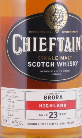 Brora 1981 23 Years Sherry Butt Cask No. 1514 Ian McLeod Chieftains Choice Highland Single Malt Scotch Whisky 46,0%