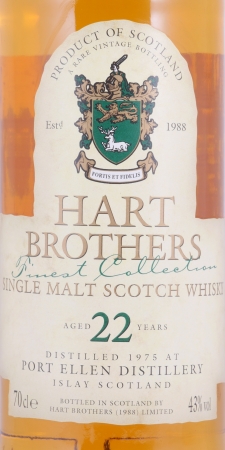 Port Ellen 1975 22 Years Hart Brothers Rare Vintage Finest Collection Islay Single Malt Scotch Whisky 43,0%