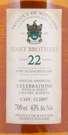 Port Ellen 1975 22 Years Hart Brothers Rare Vintage Finest Collection Islay Single Malt Scotch Whisky 43,0%