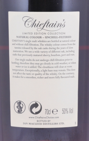 Mortlach 1990 22 Years Sherry Butt Cask No. 5159 Chieftains Choice Speyside Single Malt Scotch Whisky 50,0%