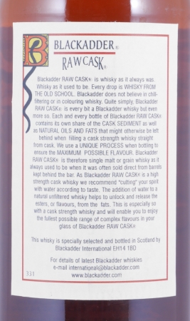 Mortlach 1988 23 Years Refill Sherry Butt Cask No. 4741 Blackadder Raw Cask Speyside Single Malt Scotch Whisky 56.6%