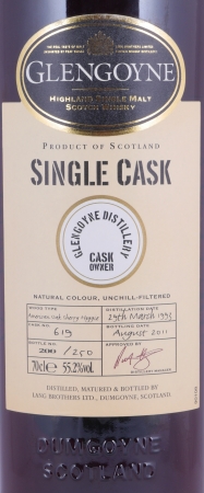 Glengoyne 1993 18 Years American Sherry Oak Hoggie Cask No. 619 Cask Owner Highland Single Malt Scotch Whisky 55.2%