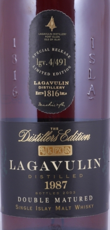 Lagavulin 1987 16 Years Distillers Edition 2003 Special Release lgv.4/491 Islay Single Malt Scotch Whisky 43.0%