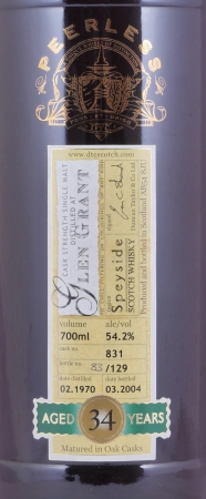 Glen Grant 1970 34 Years Sherry Cask No. 831 Duncan Taylor Cask Strength Rare Auld Edition Speyside Single Malt Scotch Whisky 54,2%