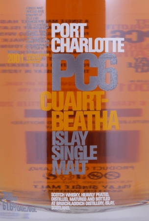 Bruichladdich 2001 6 Years Port Charlotte PC 6 Cuairt-Beatha Islay Single Malt Scotch Whisky 61.6%