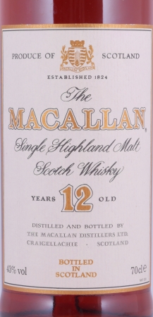 Macallan 12 Years Sherry Wood Highland Single Malt Scotch Whisky 43,0%