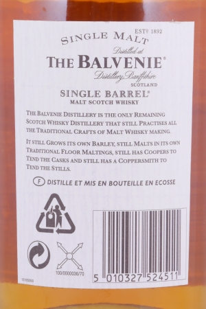 Balvenie 1974 25 Years Single Barrel Oak Cask No. 15190 Highland Single Malt Scotch Whisky 46.9%