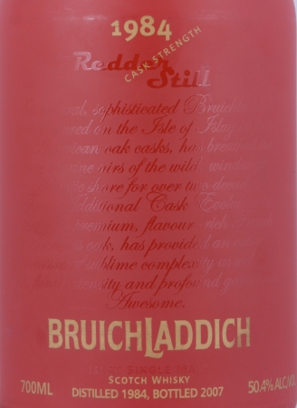 Bruichladdich 1984 22 Years Redder Still 2nd Limited Release Château Lafleur Cask Finish Islay Single Malt Scotch Whisky Cask Strength 50.4%