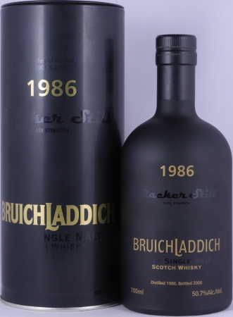 Bruichladdich 1986 20 Years Blacker Still 1st Release Fresh Olorosso Sherry Casks Islay Single Malt Scotch Whisky Cask Strength 50,7%