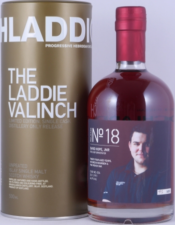 Bruichladdich 1991 24 Years Bourbon/Fine French Oak Cask No. 034 The Laddie Crew Valinch No. 18 David Hope JNR Islay Single Malt Scotch Whisky 46,9%