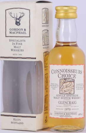 Glencraig 1970 26 Years Gordon and MacPhail Connoisseurs Choice Miniature Speyside Single Malt Scotch Whisky 40.0%
