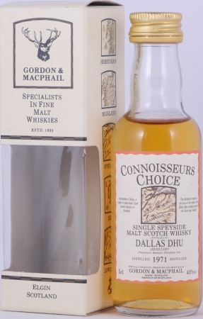 Dallas Dhu 1971 Gordon and MacPhail Connoisseurs Choice Miniature Speyside Single Malt Scotch Whisky 40.0%