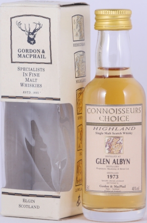 Glen Albyn 1973 25 Years Gordon and MacPhail Connoisseurs Choice Miniature Highland Single Malt Scotch Whisky 40.0%