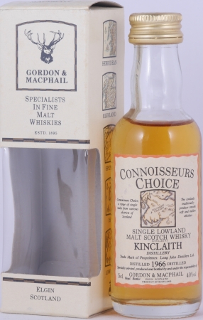 Kinclaith 1966 23 Years Gordon und MacPhail Connoisseurs Choice Miniatur Lowland Single Malt Scotch Whisky 40,0%
