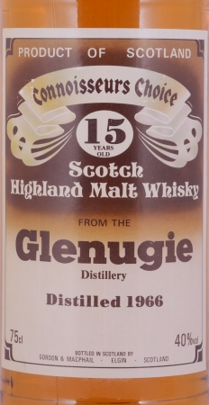 Glenugie 1966 15 Years Gordon und MacPhail Connoisseurs Choice Brown Label Highland Single Malt Scotch Whisky 40,0%