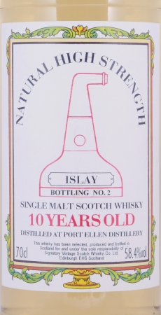 Port Ellen 10 Years Signatory Vintage Natural High Strength Islay Bottling No. 2 Single Malt Scotch Whisky 58,4%