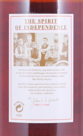 Glenfarclas 1973 24 Years Sherry Casks The Spirit of Independence Highland Single Malt Scotch Whisky 43.0%