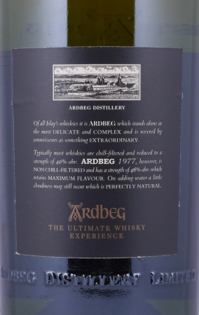 Ardbeg 1977 Limited Edition Bottled in the Year 2003 Very Old Islay Single Malt Scotch Whisky 46,0%