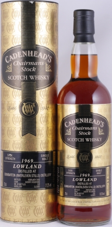 Dumbarton-Inverleven 1969 32 Years Sherry Hogshead Cadenheads Chairmans Stock Lowland Single Malt Scotch Whisky 51.2%