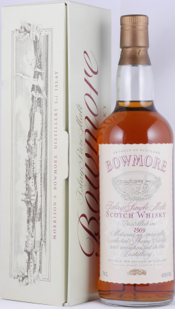 Bowmore 1969 Matured in Selected Sherry Casks Cream Seagull Label Islay Single Malt Scotch Whisky 43,0%