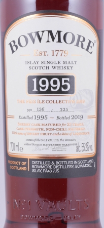 Bowmore 1995 23 Years Oloroso Sherry Cask Feis Ile 2019 Limited Edition Islay Single Malt Scotch Whisky Cask Strength 55.2%