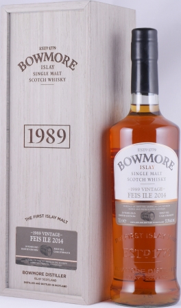 Bowmore 1989 24 Years First Fill American Oak Bourbon Barrel / French Wine Barrique Feis Ile 2014 Limited Edition Islay Single Malt Scotch Whisky 53.3%